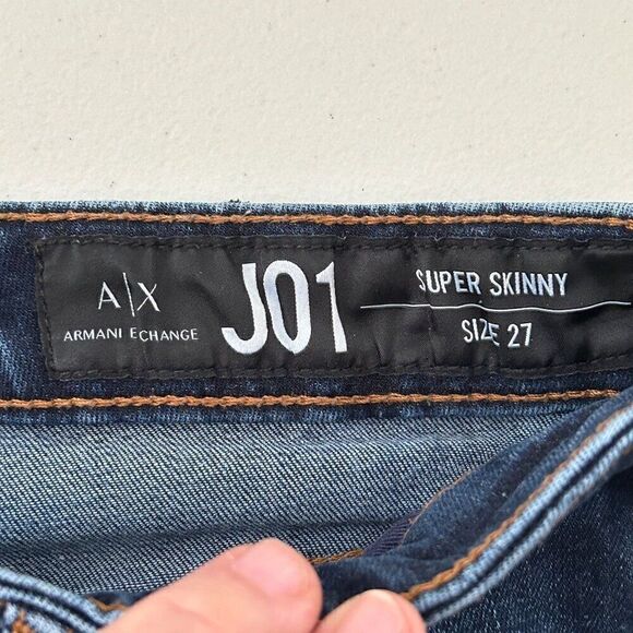 Armani Exchange J01 Women's Size  27 Jeans Super Skinny Fit Dark Wash #J3-1569 - Picture 3 of 3